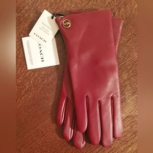 Leather coach gloves,  women's sz 6-1/2 NWT